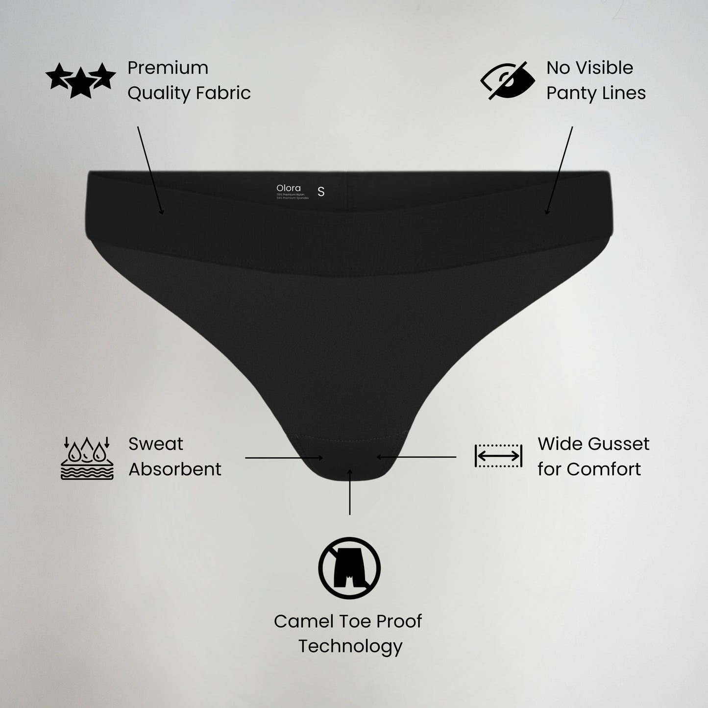 Invisible Camel Toe Thong Low Rise